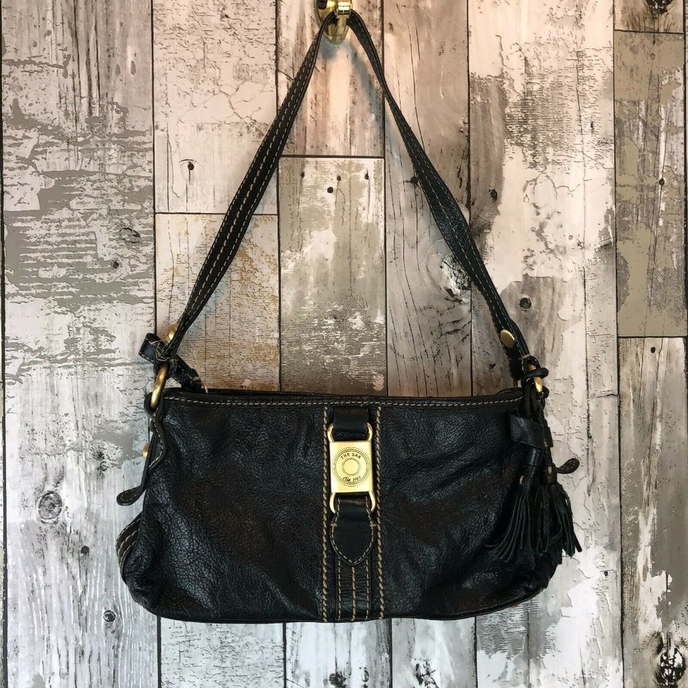 The Sak Pink Label Black Leather Small BAG